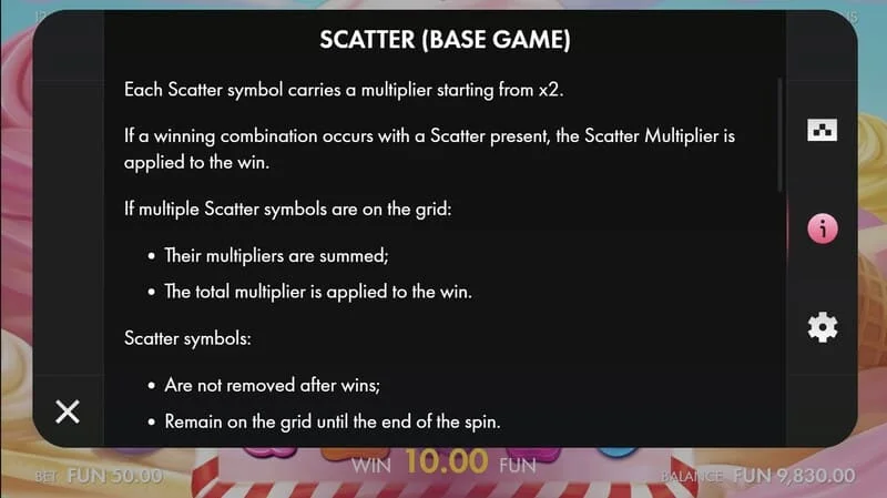 Sugar Wins - Scatter na kizidishio